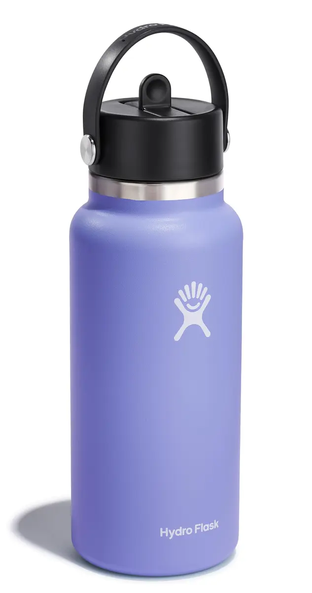 Hydro Flask Wide Mouth Water Bottle 32 Oz (946ml) with Flex Straw Lid | Keeps Drinks Cold 24 Hours - view 2