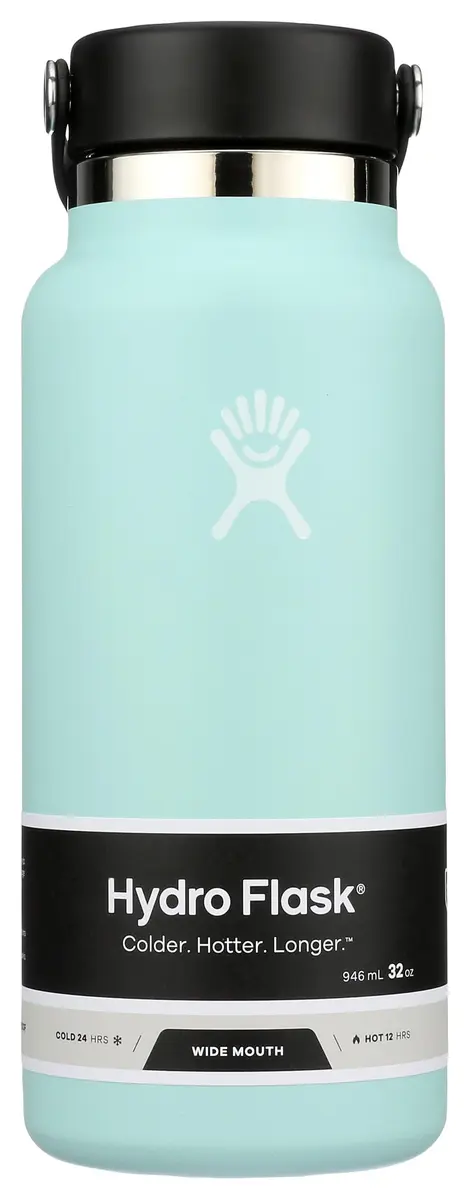Hydro Flask Wide Mouth Flex Cap Water Bottle 946ml (32 Oz) | Keeps Cold 24 Hrs, Hot 12 Hrs - main product image