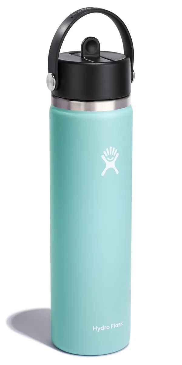 Hydro Flask Wide Mouth Water Bottle 24 Oz (710ml) with Flex Straw Lid | Keeps Drinks Cold for 24 Hours - view 2