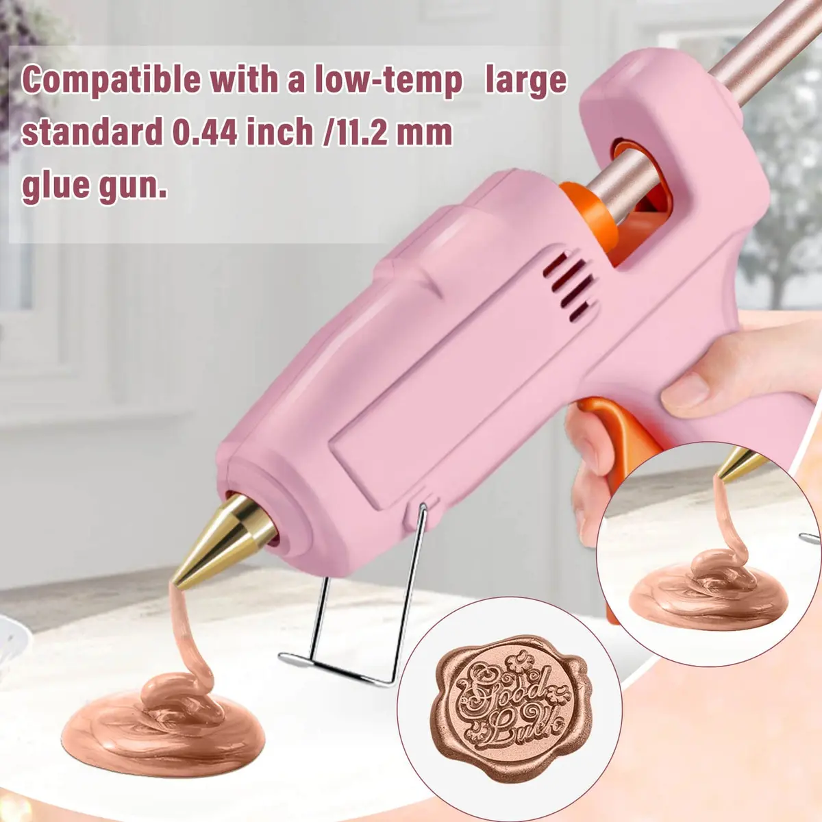 PAXCOO Sealing Wax Sticks 20pcs Champagne Color | Easy Glue Gun Application for Wedding & Crafts - view 5