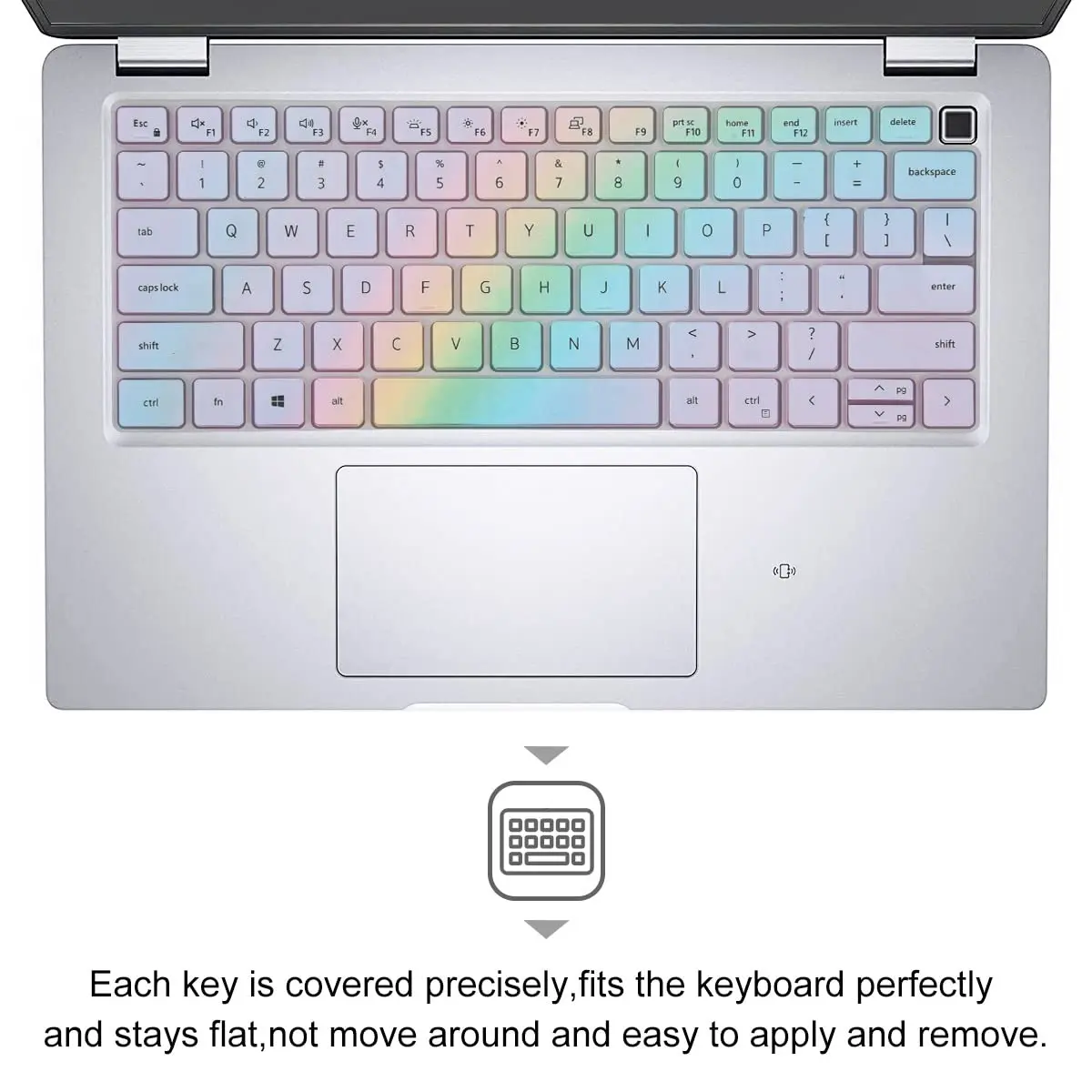 CaseBuy Keyboard Cover for Dell Latitude 5420 5430 5440 5450 3450 3440 14, Latitude 7440 7450 7430 7420 7410 14, Latitude 7520 15.6, Latitude 9510 9520 9420 9430 | US Keyboard Layout - view 7