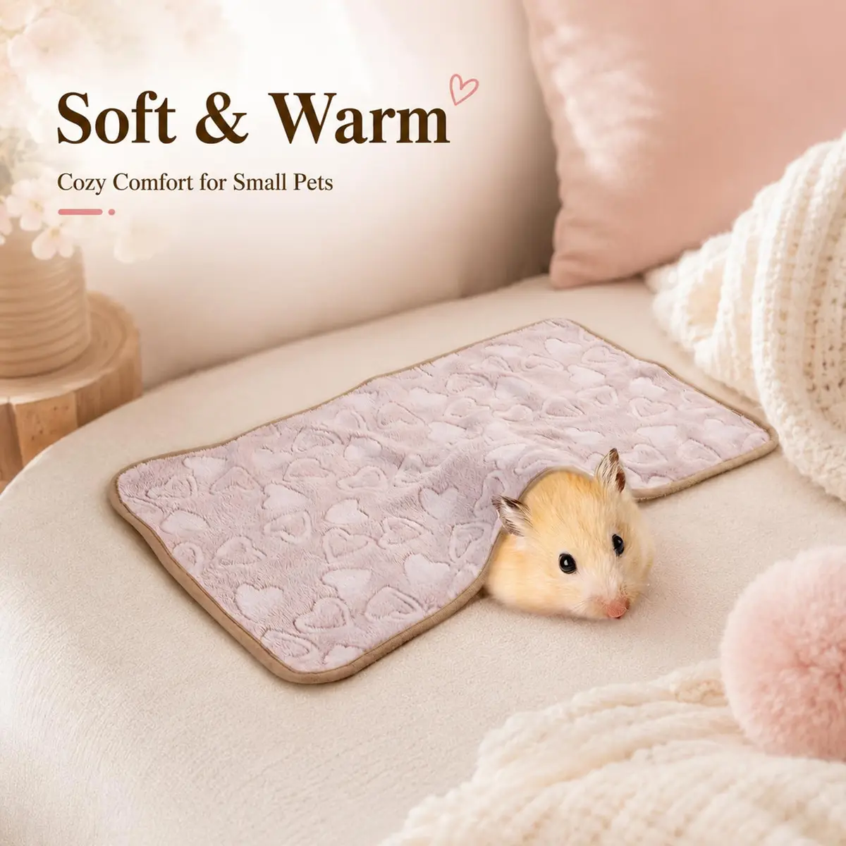 Grddaef Fleece Guinea Pig Blankets 6 Pieces Waterproof Washable Small Animal Cage Liners 60 x 40 cm (23.6 x 15.7 Inch) - view 4