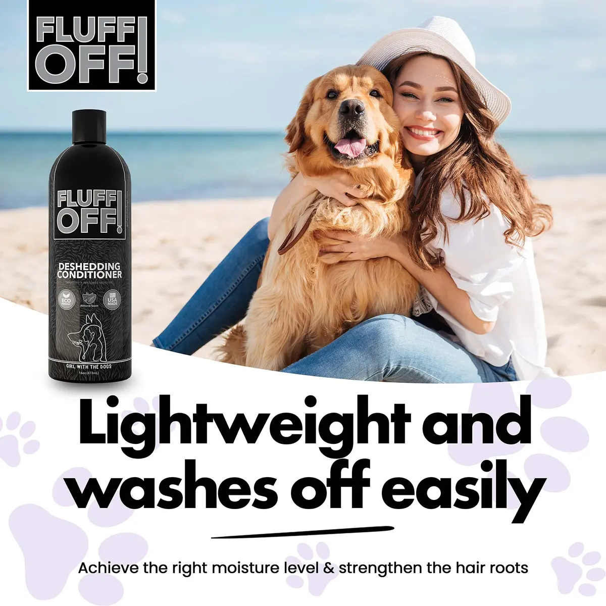 Girl With The Dogs Fluff Off! Deshedding Conditioner 16oz | Reduces Shedding & Deeply Conditions - view 5
