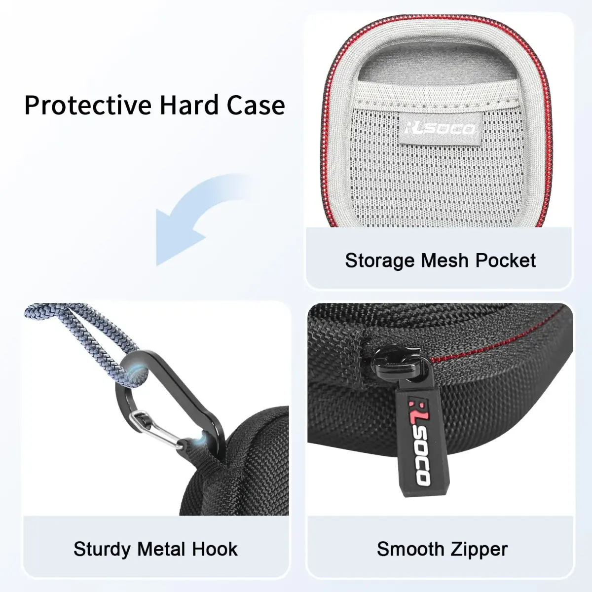RLSOCO Black Carrying Case for Bose QuietComfort Ultra Earbuds II | Compact & Protective - view 3