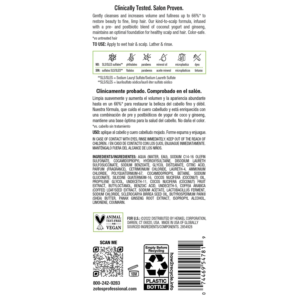 Biotera Ultra Thick & Full Volumizing Shampoo for Fine, Limp Hair – Adds Volume & Fullness, Vegan, Sulfate-Free, Color-Safe, 15.2 Fl Oz - view 8
