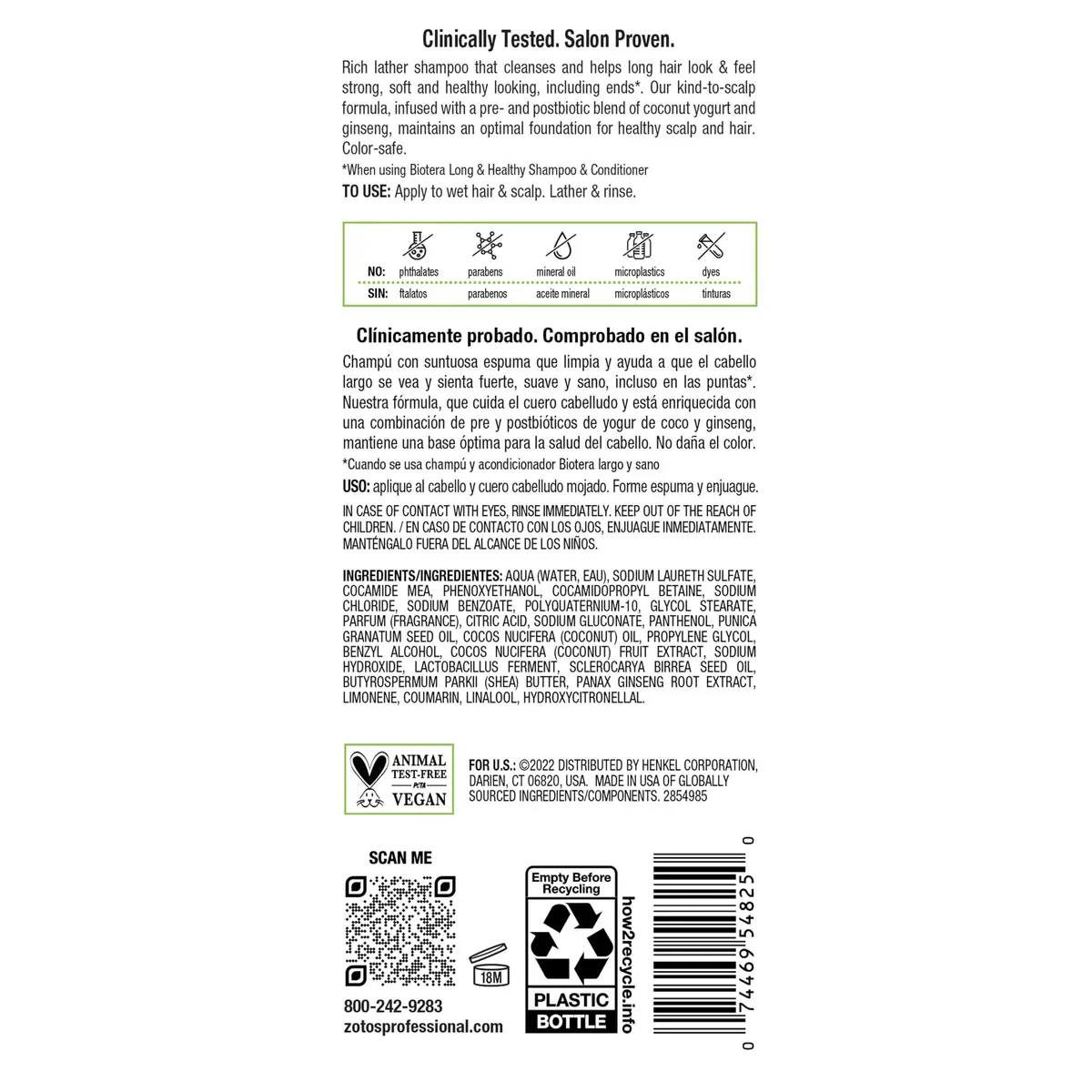 Biotera Strengthening Shampoo for Long, Growing Hair – Supports Hair Growth & Reduces Breakage, Vegan, Color-Safe, 15.2 Fl Oz - view 8
