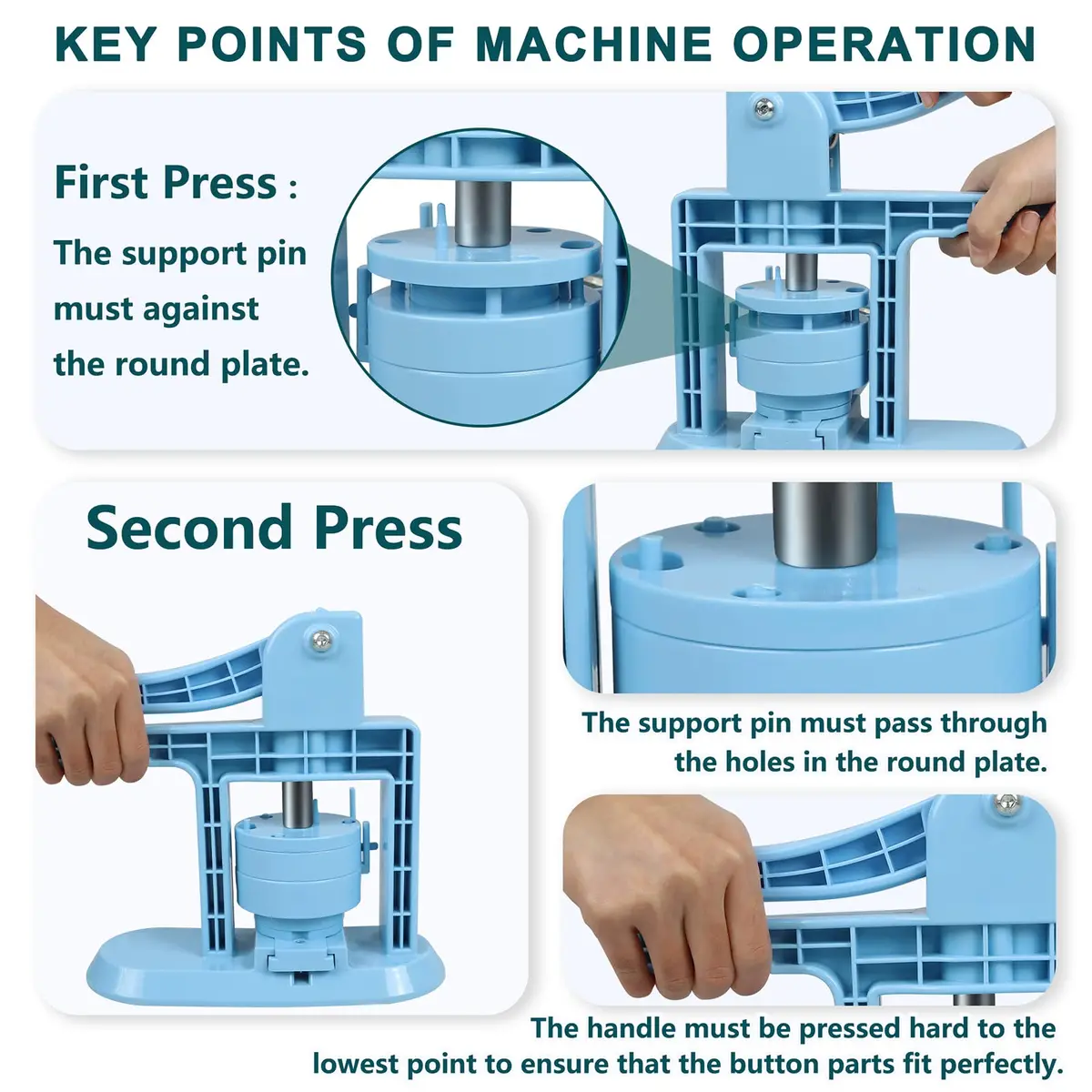 MK.Bear Button Maker Machine Multiple Sizes 25mm, 32mm & 58mm | DIY Badge Press Kit for Crafts - view 7