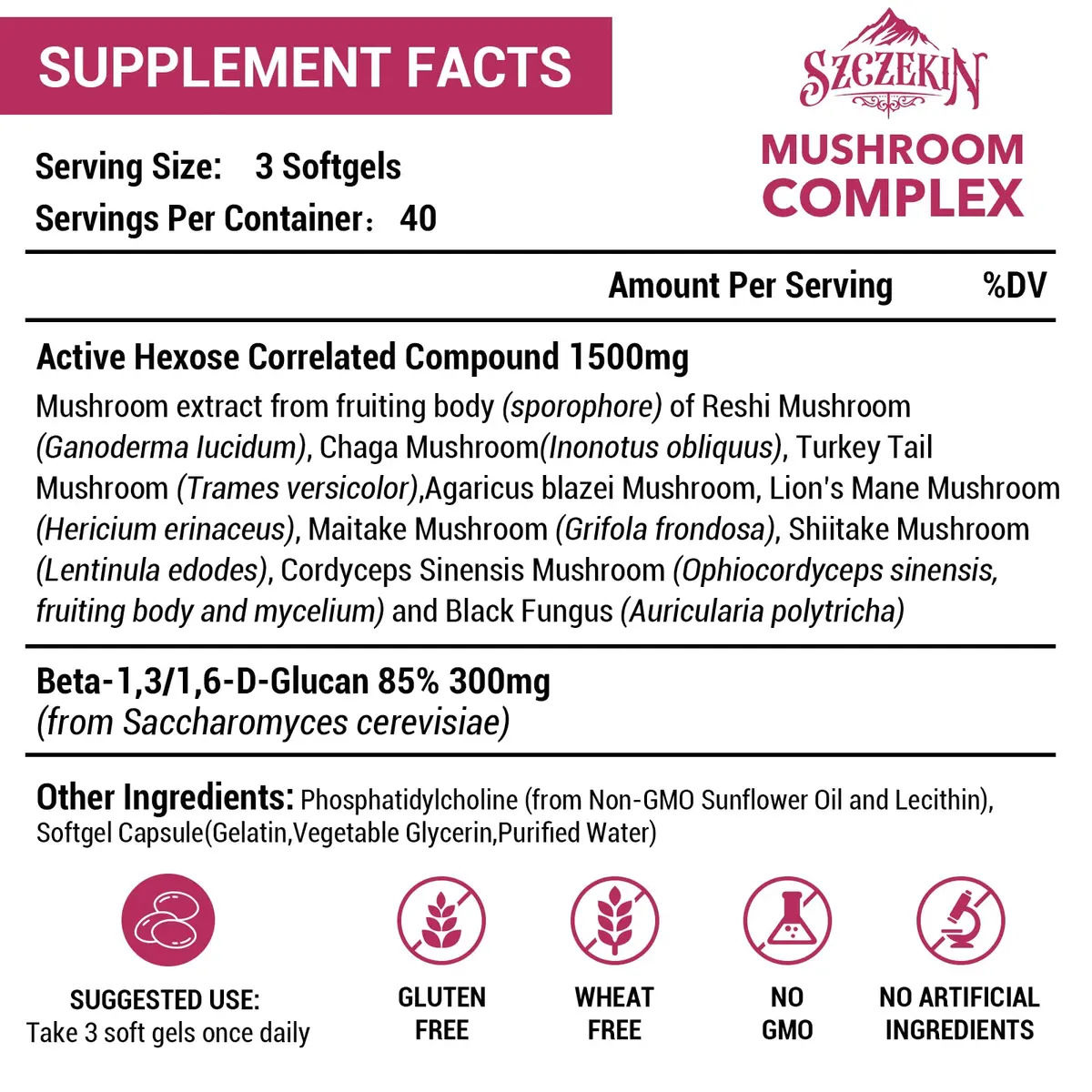 SZCZEKIN 1500mg Liposomal Active Hexose Correlated Supplement 120 Count | Advanced Immune Support - view 2
