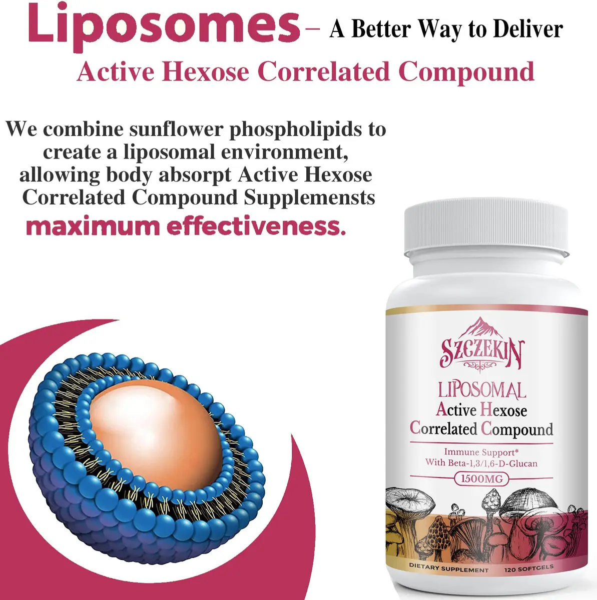 SZCZEKIN 1500mg Liposomal Active Hexose Correlated Supplement - view 4