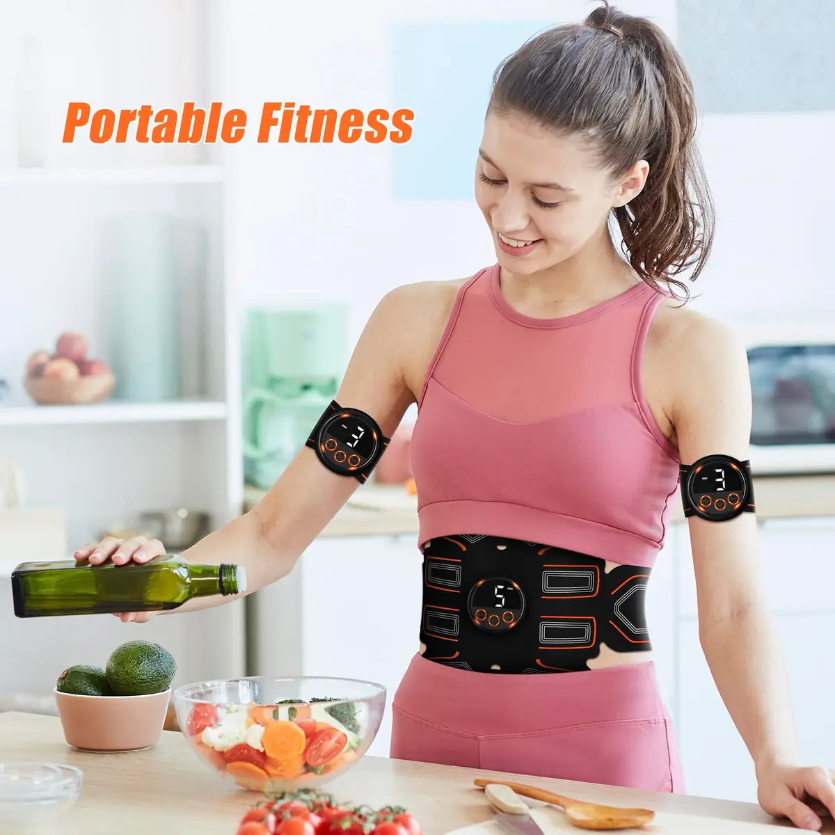 BLASET Abdominal Toning Belt Trainer with EMS Muscle Stimulation for Men & Women | 0.3 Wh (Lithium Polymer Battery) - view 3