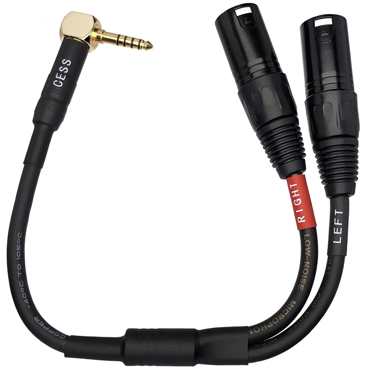 CNCESS Right Angle 4.4mm Balanced Male to Dual 3-Pin XLR Headphone Cable | Shielded Pro Audio Adapter (110 characters) - view 7