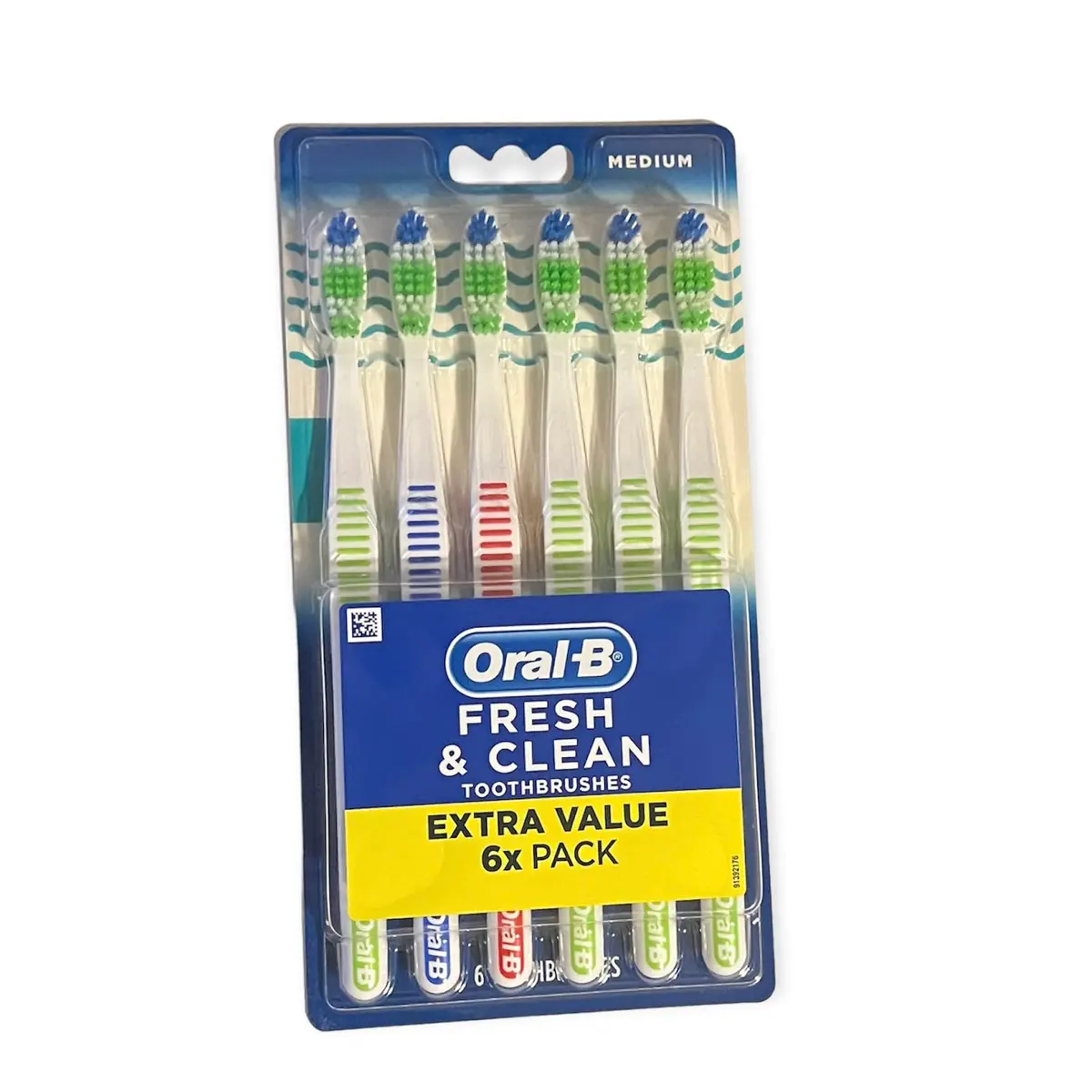 Oral-B Fresh & Clean Medium Toothbrushes 6 Count (1 Pack) | Dentist-Recommended for Healthy Gums - main product image