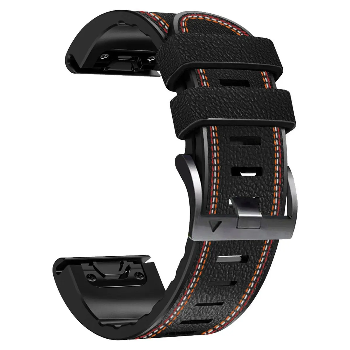 Abanen Quick Fit 26mm Watch Band for Garmin Fenix 7X/6X/5X, Fiber Leather with Silicone Lining, 150mm-200mm Wrist Size | USA-Sourced Import - main product image