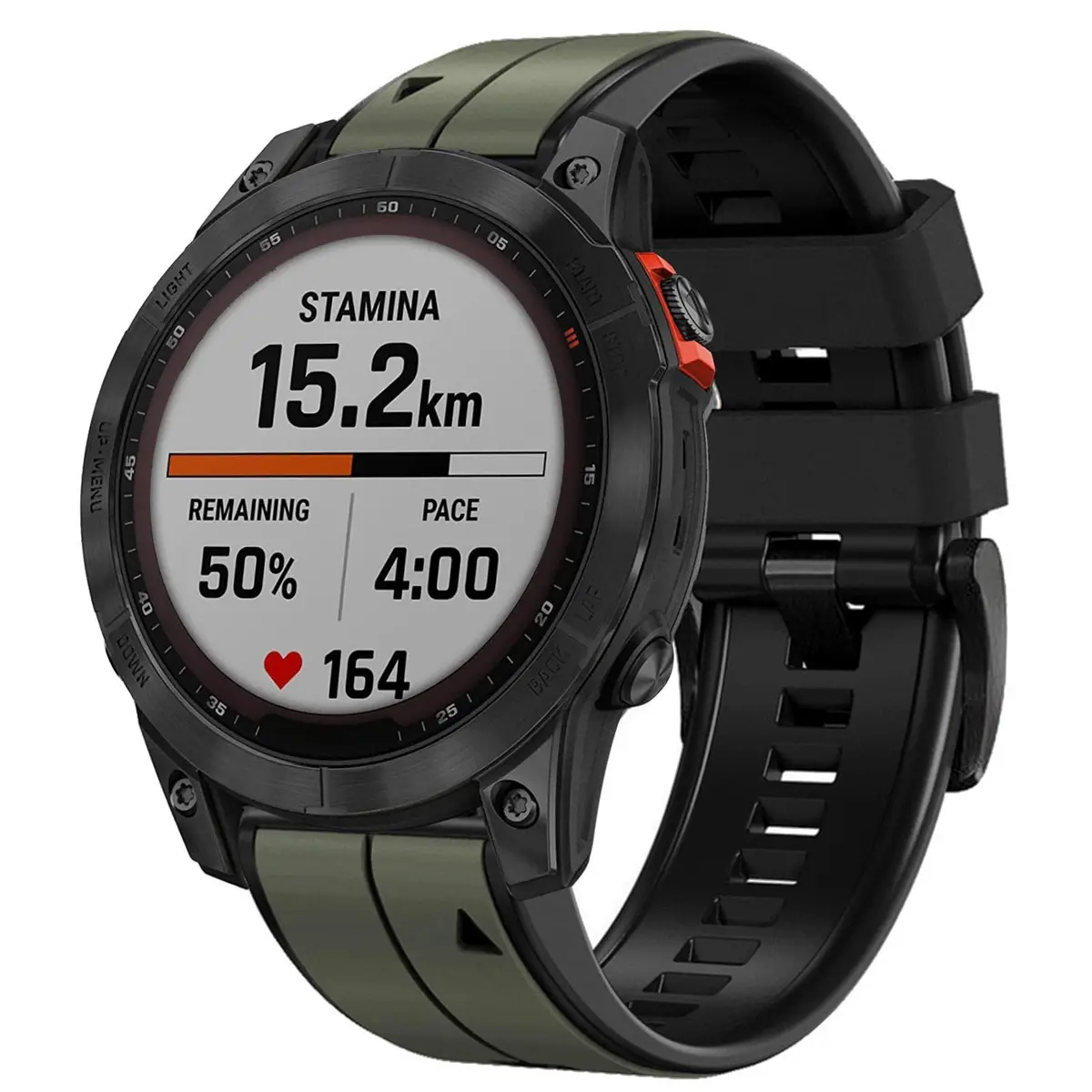 Abanen Silicone Watch Band 22mm | Waterproof Sport Strap for Garmin Fenix 7 & Forerunner 955 - view 2