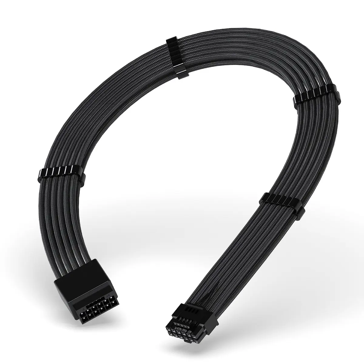 EZDIY-FAB 16pin (12+4) 12VHPWR PCIe 5.0 GPU Power Sleeved Cable Extension | Compatible with RTX 4080, 4090, 5070, 5080 - main product image