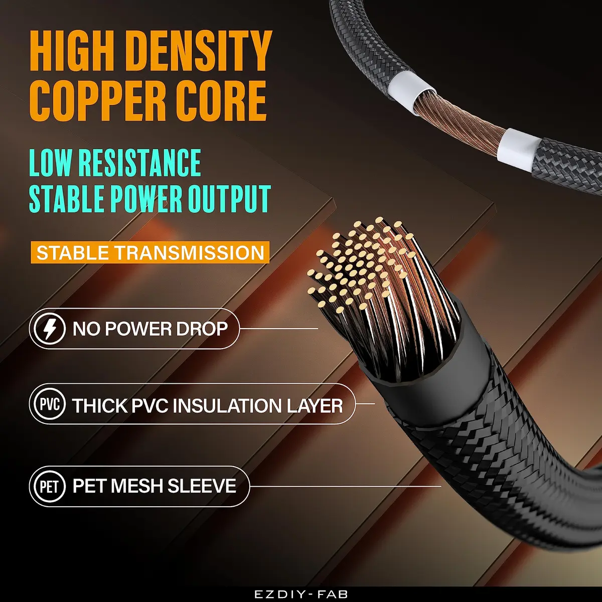 EZDIY-FAB 16pin (12+4) 12VHPWR PCIe 5.0 GPU Power Sleeved Cable Extension | Compatible with RTX 4080, 4090, 5070, 5080 - view 7