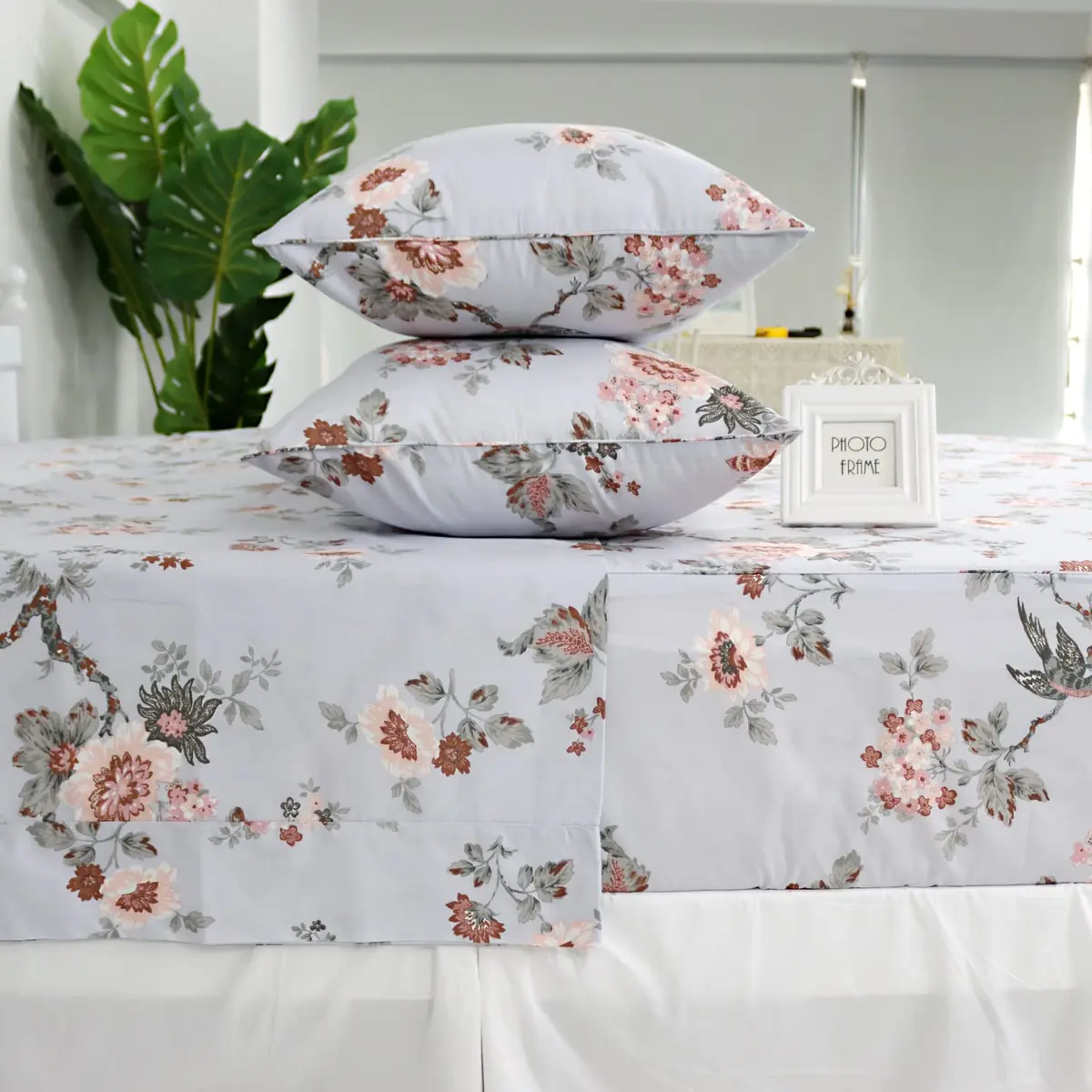 FADFAY Sheets Set Twin XL Elegant Floral Bedding 100% Cotton | Vintage Farmhouse Style - view 7