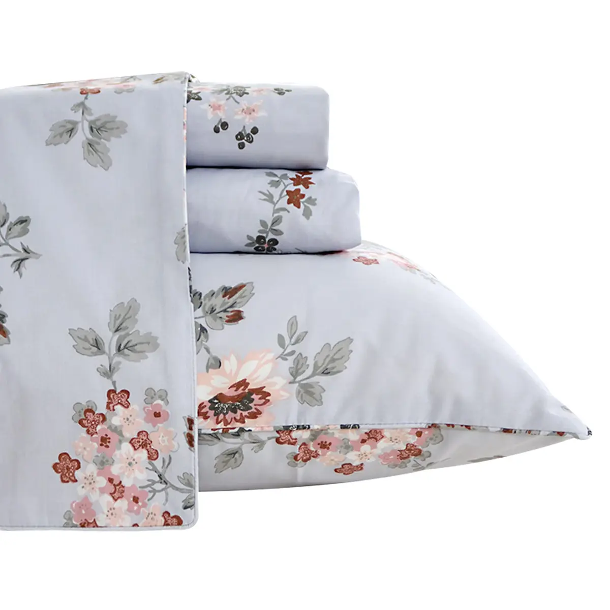 FADFAY Sheets Set Twin XL Elegant Floral Bedding 100% Cotton | Vintage Farmhouse Style - view 8