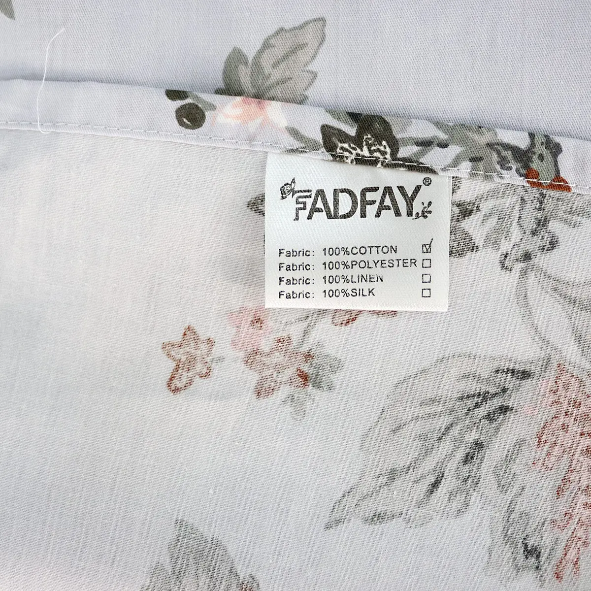 FADFAY Sheets Set Twin XL Elegant Floral Bedding 100% Cotton | Vintage Farmhouse Style - view 9