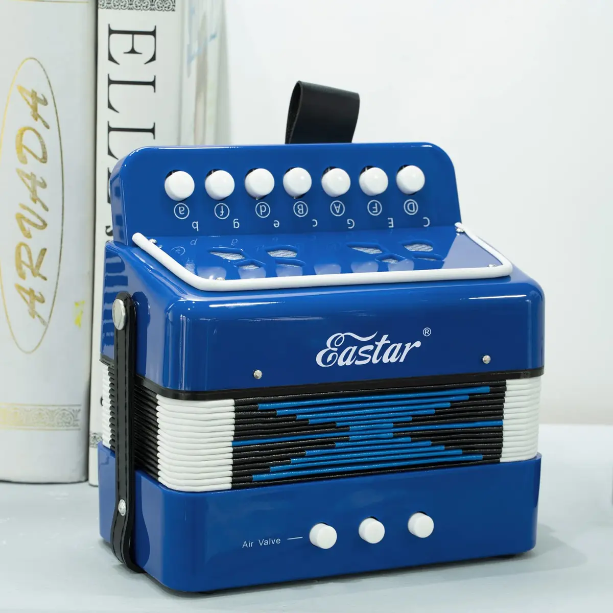 Eastar Kids Accordion Toy Accordion Mini Musical Instruments 10 Keys Button for Children Kids Toddlers Beginners (Blue) | Support Creativity & Coordination - view 6
