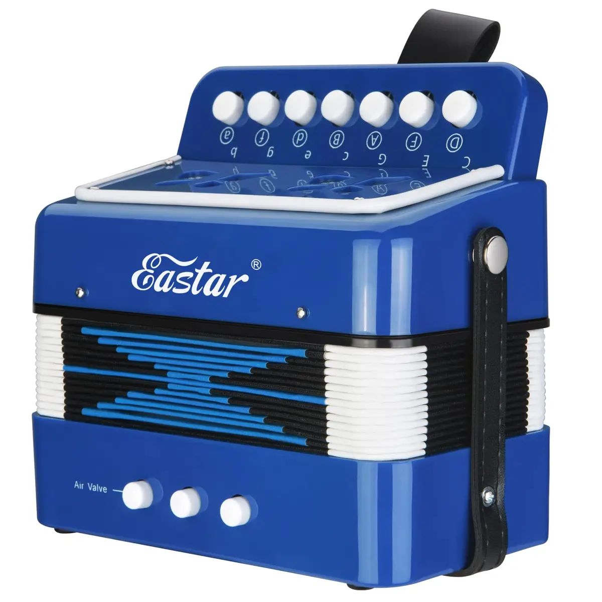 Eastar Kids Accordion Toy Accordion Mini Musical Instruments 10 Keys Button for Children Kids Toddlers Beginners (Blue) | Support Creativity & Coordination - view 3