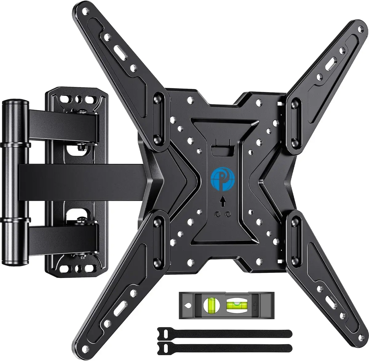 Pipishell Full Motion TV Mount for 26–60 inch TVs up to 77 lbs | Slim, Tilt & Swivel Wall Bracket - main product image