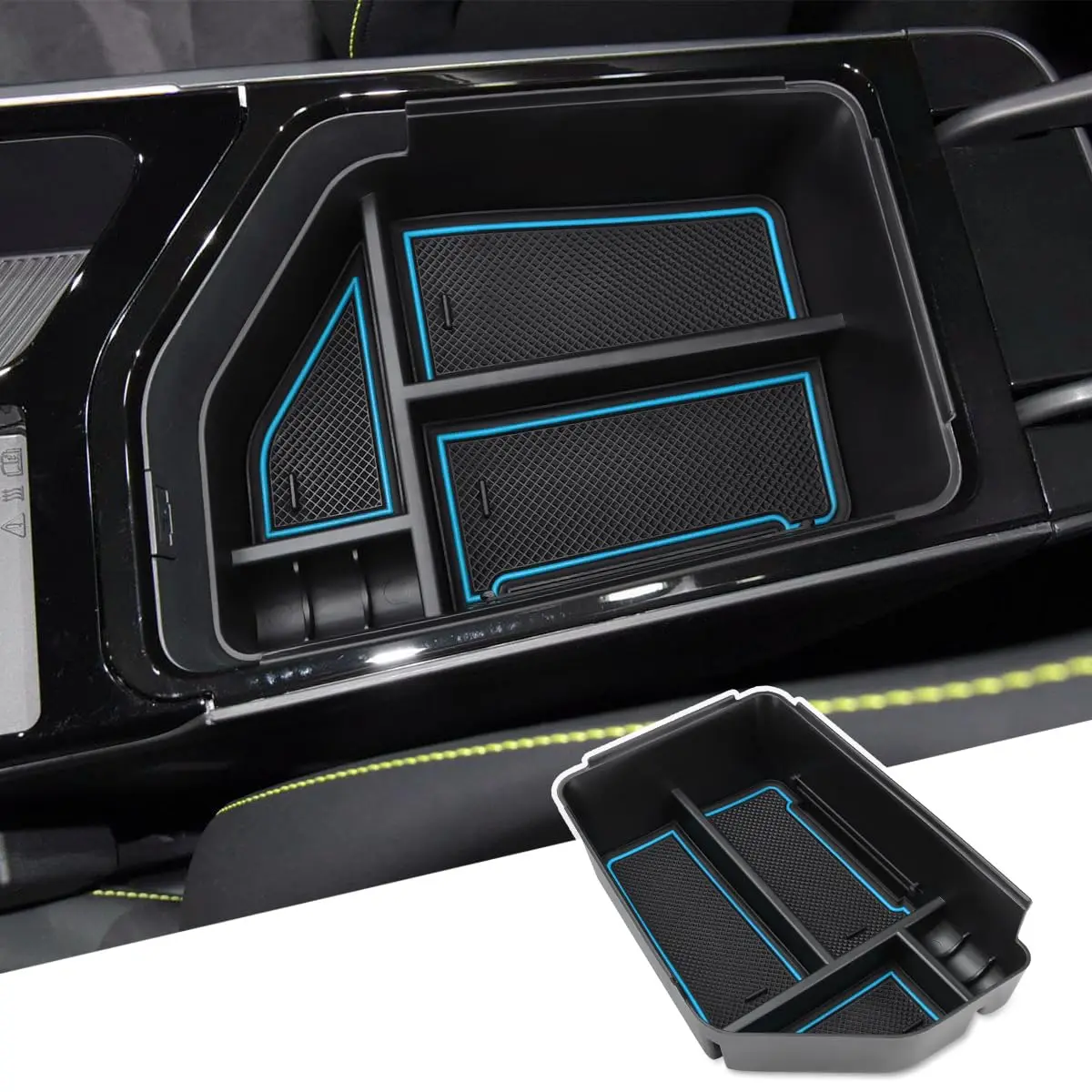 MARCHFA Center Console Organizer Tray Blue for Kia EV6 2022-2026 | Keeps Your Car Tidy - main product image