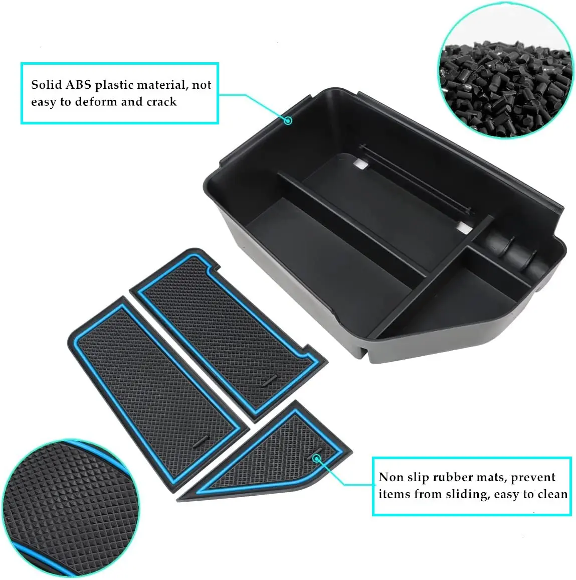 MARCHFA Center Console Organizer Tray Blue for Kia EV6 2022-2026 | Keeps Your Car Tidy - view 3