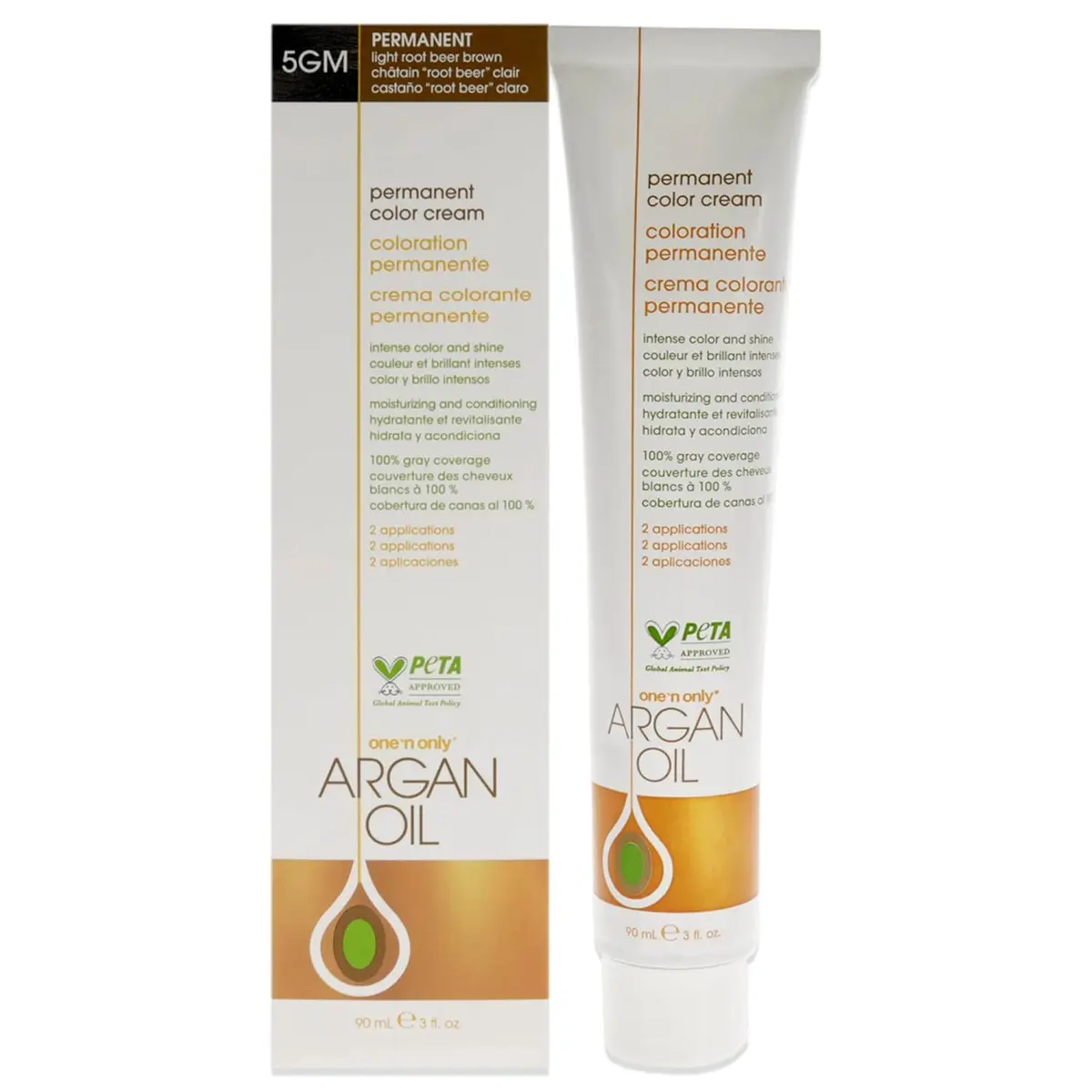 One 'N Only Permanent Hair Color & Dye 3 Fl Oz | Rich Argan Oil Formula, 100% Gray Coverage, Luminous Shine, Unmatched Conditioning - main product image