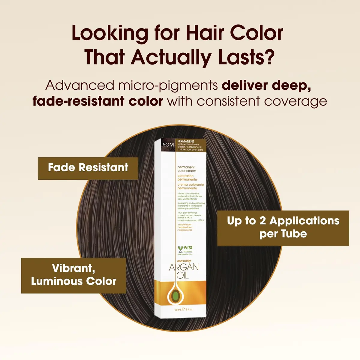 One 'N Only Permanent Hair Color & Dye 3 Fl Oz | Rich Argan Oil Formula, 100% Gray Coverage, Luminous Shine, Unmatched Conditioning - view 3