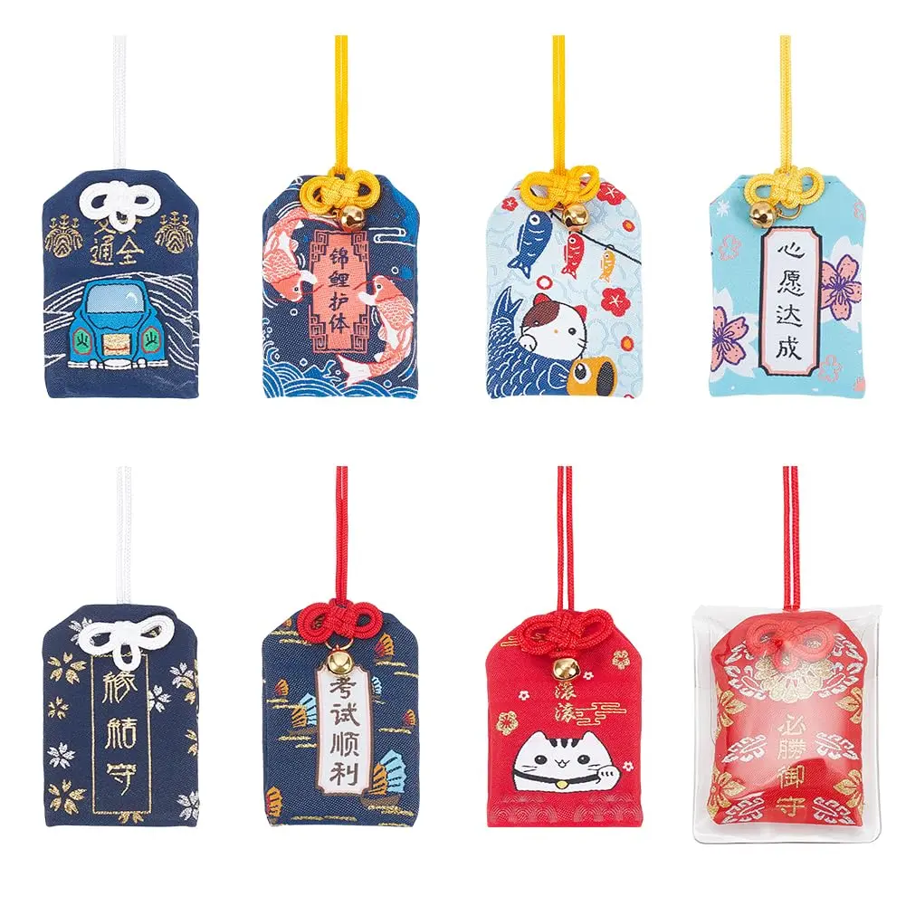 WEBEEDY Lucky Amulet Set 4cm×6cm | Japanese Omamori for Good Luck & Blessings - main product image