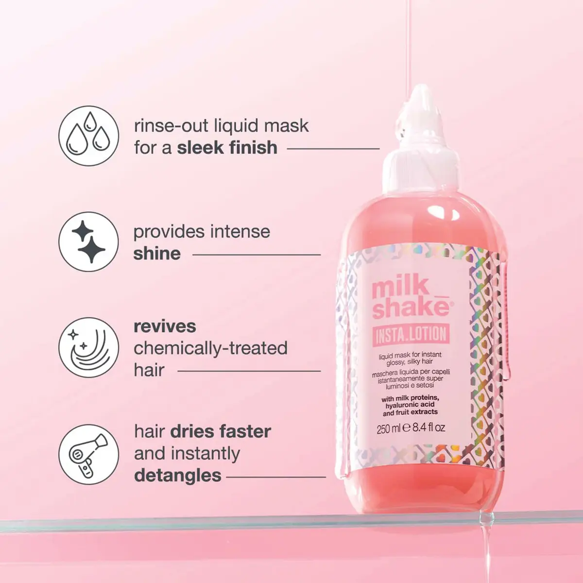 milk_shake Insta Lotion Liquid Mask 8.4 Oz | Glossy, Silky Hair, Fast-Absorbing - view 2