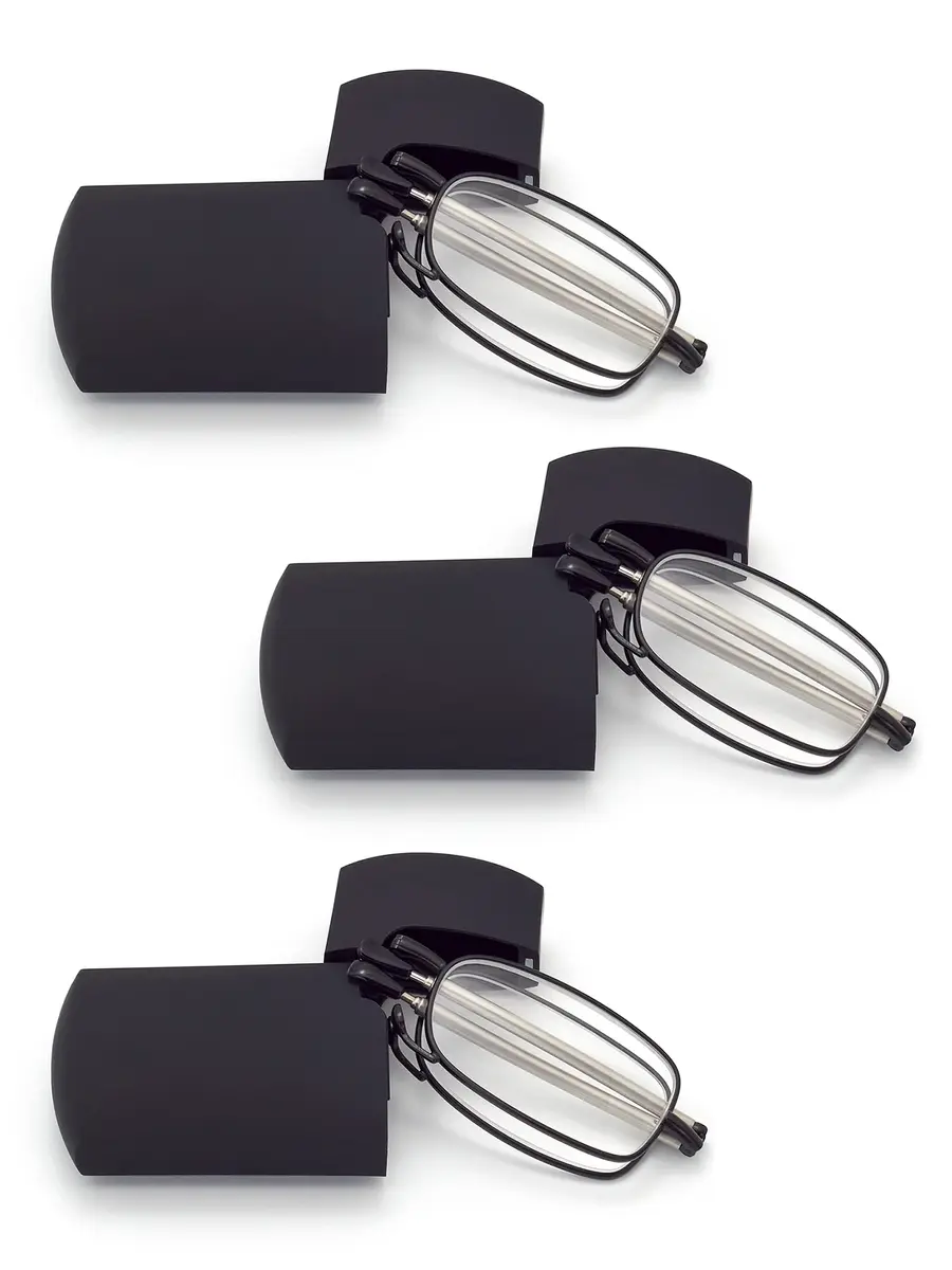HIGHLIKE Folding Reading Glasses 3-Pack with Hard Cases, Compact Spring Hinge Readers 2.25 Diopters | Lightweight & Portable - main product image