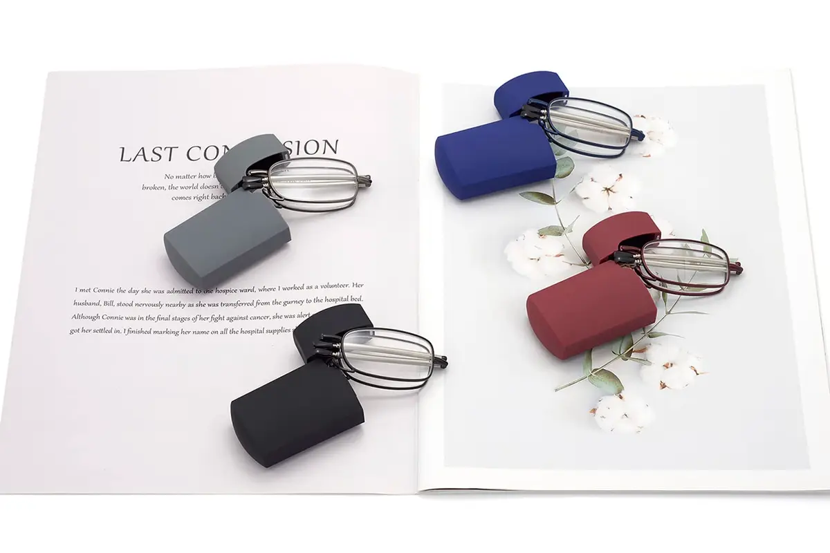 HIGHLIKE Folding Reading Glasses 3-Pack with Hard Cases, Compact Spring Hinge Readers 2.25 Diopters | Lightweight & Portable - view 7