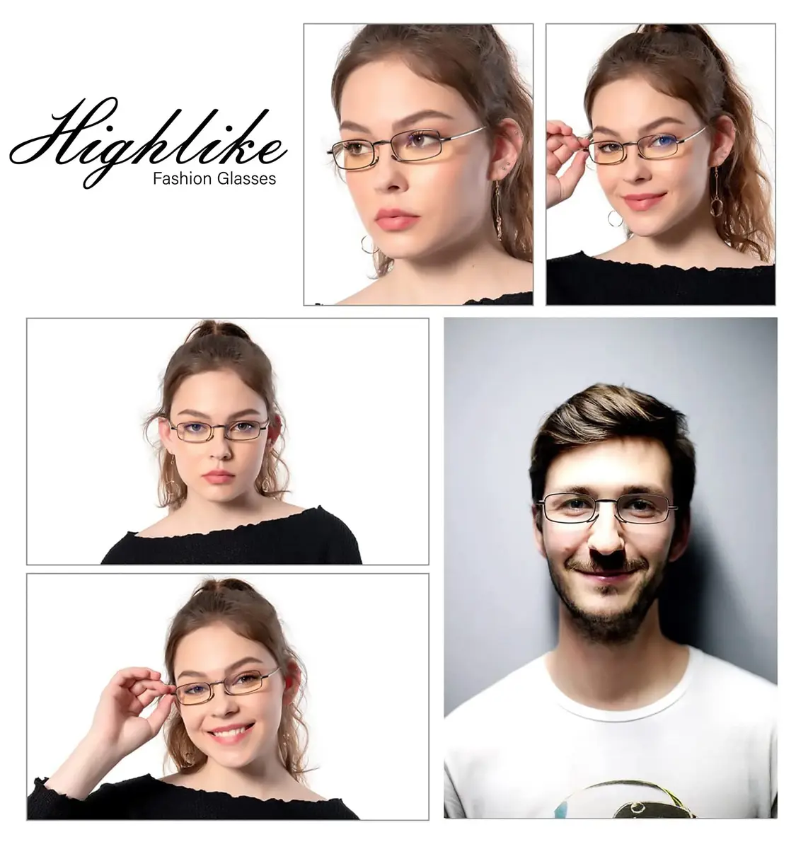 HIGHLIKE Folding Reading Glasses 3-Pack with Hard Cases, Compact Spring Hinge Readers 2.25 Diopters | Lightweight & Portable - view 4
