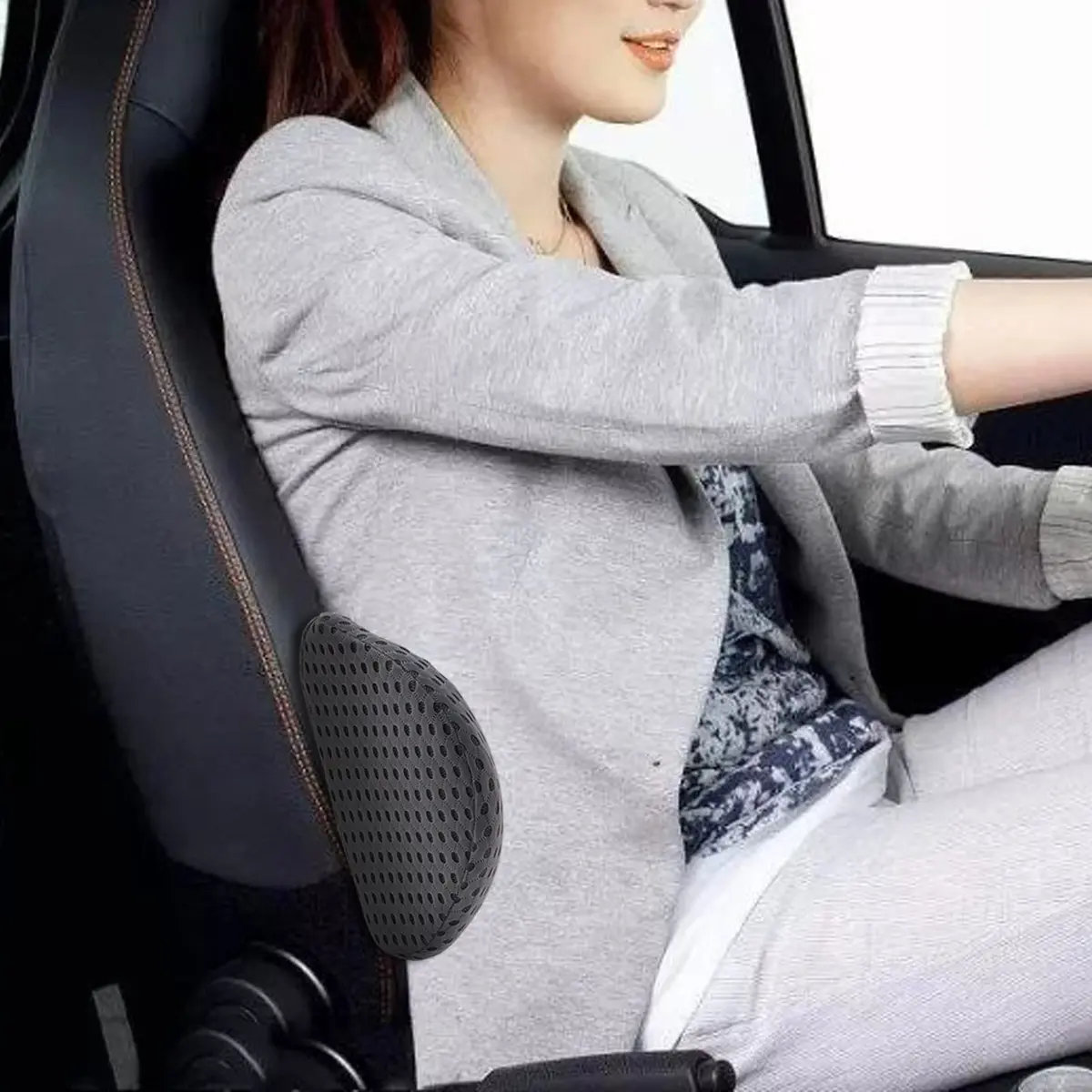 FOUSUPDT Lumbar Pillow Memory Foam Support Cushion for Office & Car | Relieves Lower Back Pain - view 5