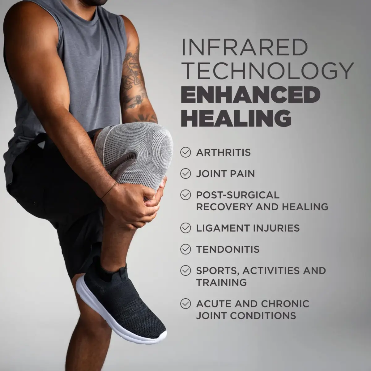 Incrediwear Red X-Large Knee Sleeve | FDA Approved Orthopedic Brace for Joint Pain Relief - view 4