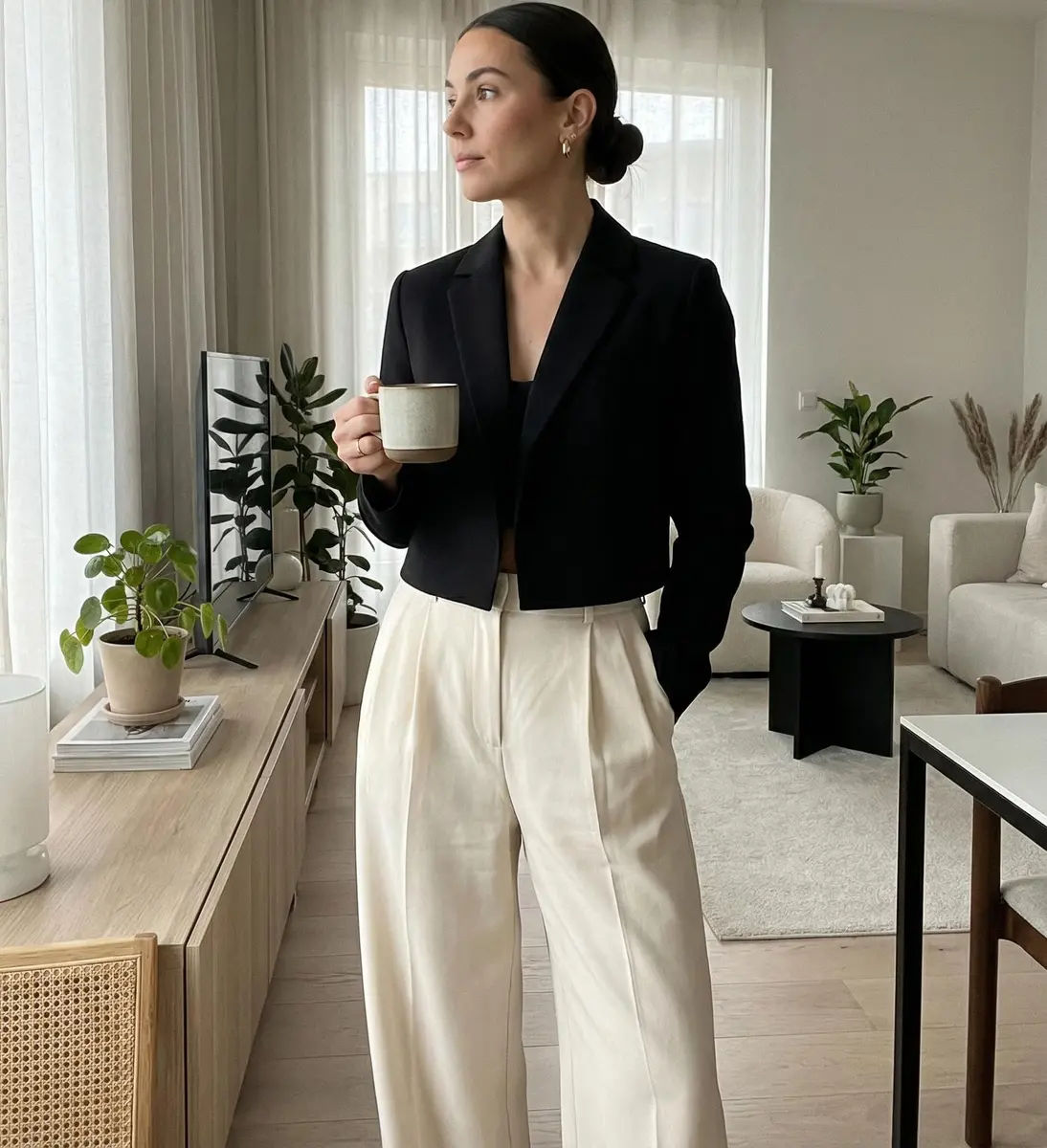Beninos Blazer Jacket S | Long Sleeve Cropped Open Front for Women - view 3