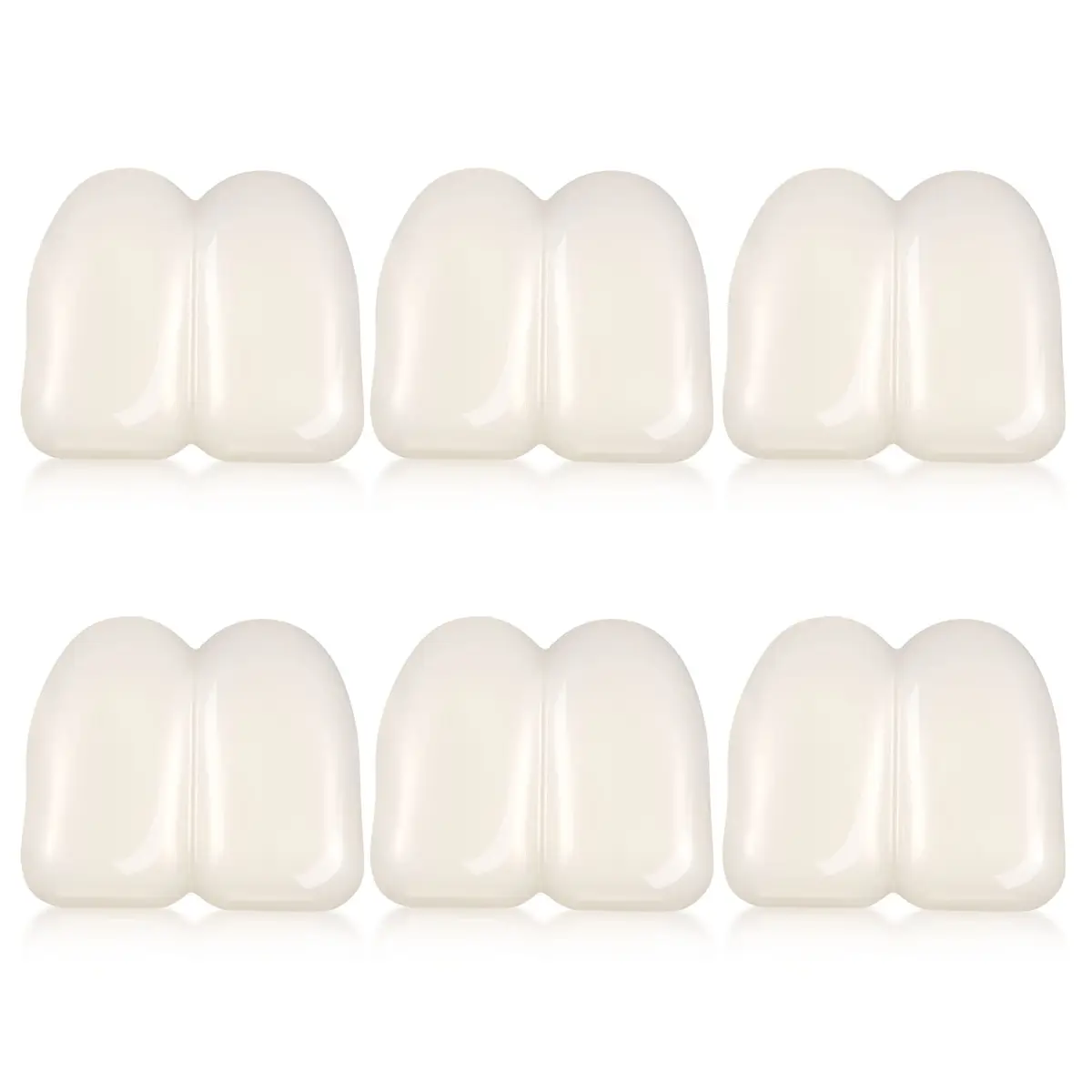 LEIFIDE Fake Buck Teeth Caps 1.7 x 2 cm (0.67 x 0.79 inches) | Realistic White Resin Fangs for Halloween Cosplay - main product image