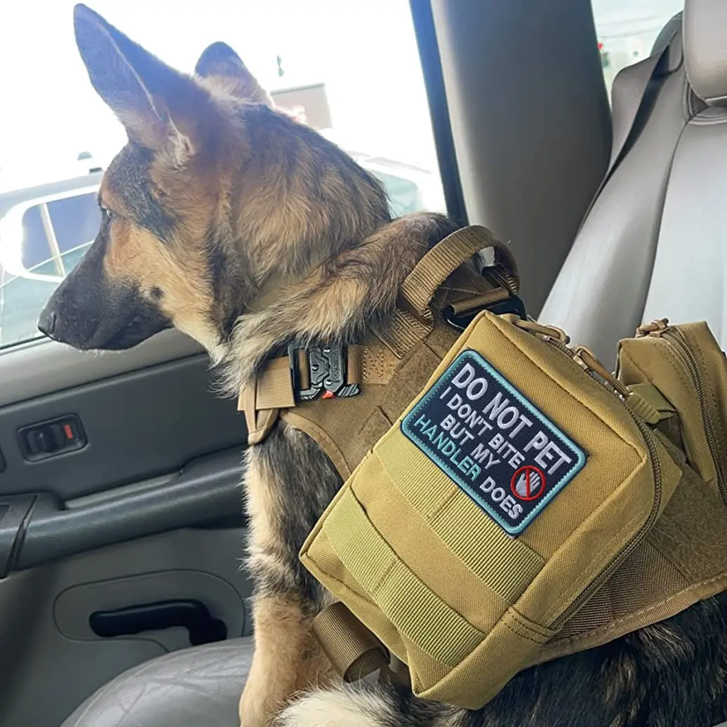 J.CARP Service Dog K9 Badge Patch 10 pcs | No Touch Embroidered Patches for Harness - view 6