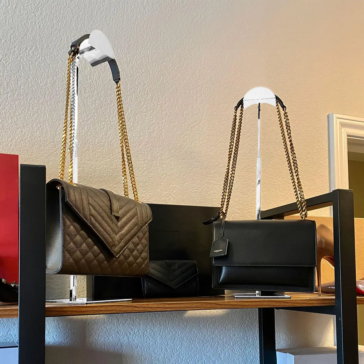 Royxen 3 Pack Adjustable Purse Display Stand 37-61cm (14-24") | Stainless Steel Bag Organizer for Shops - view 5