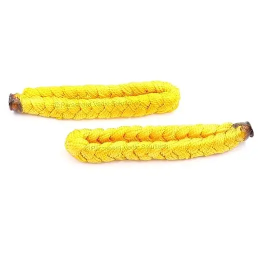 Ahen Unisex Adult Bagalamlukhi Kavach Bracelet Set of 2 | Adjustable Black Cord with Bead - view 2
