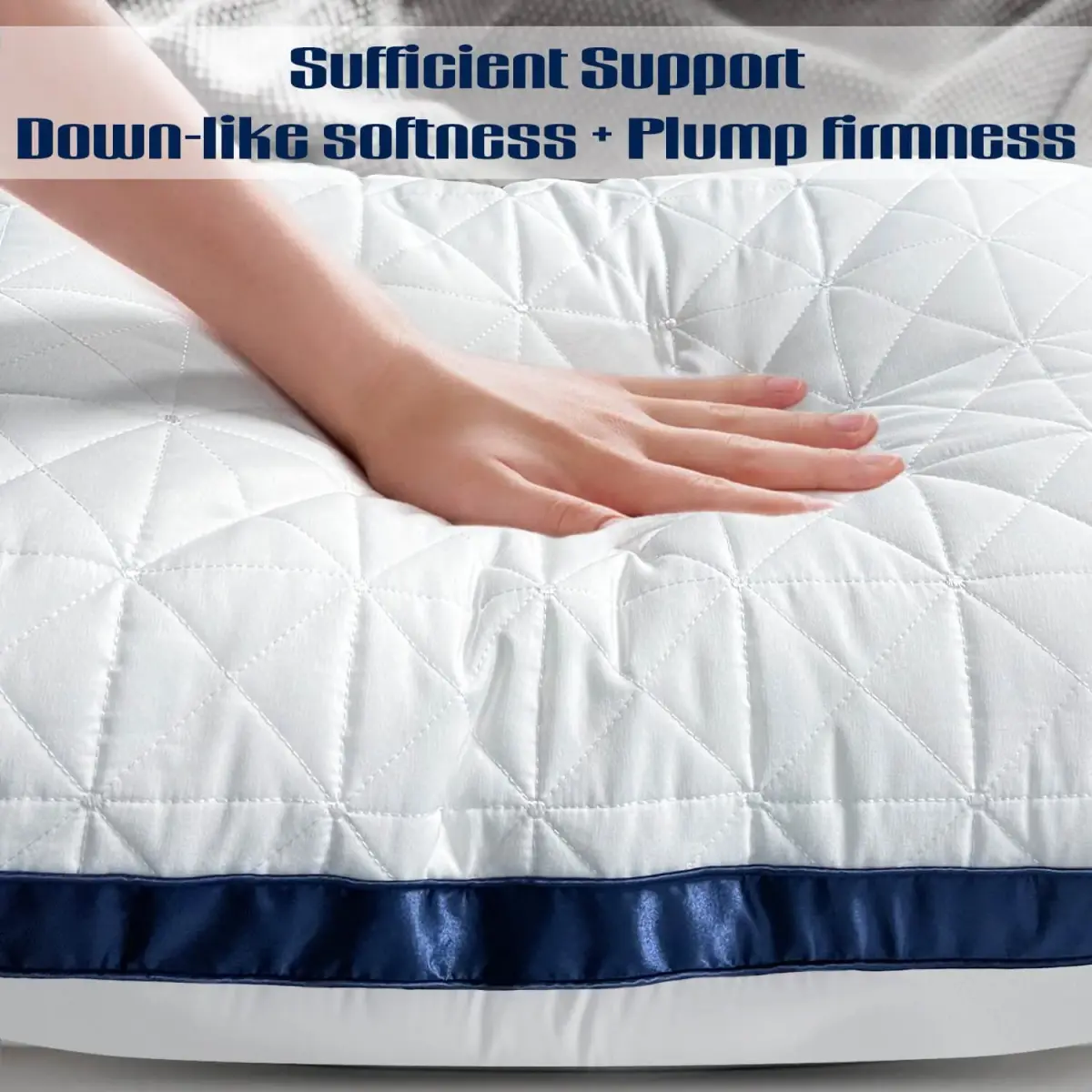 Slybear Cooling Hotel Luxury Bed Pillows Set of 2, Standard Size 48cm x 64cm (19" x 25") | Oeko-Tex Certified - view 3