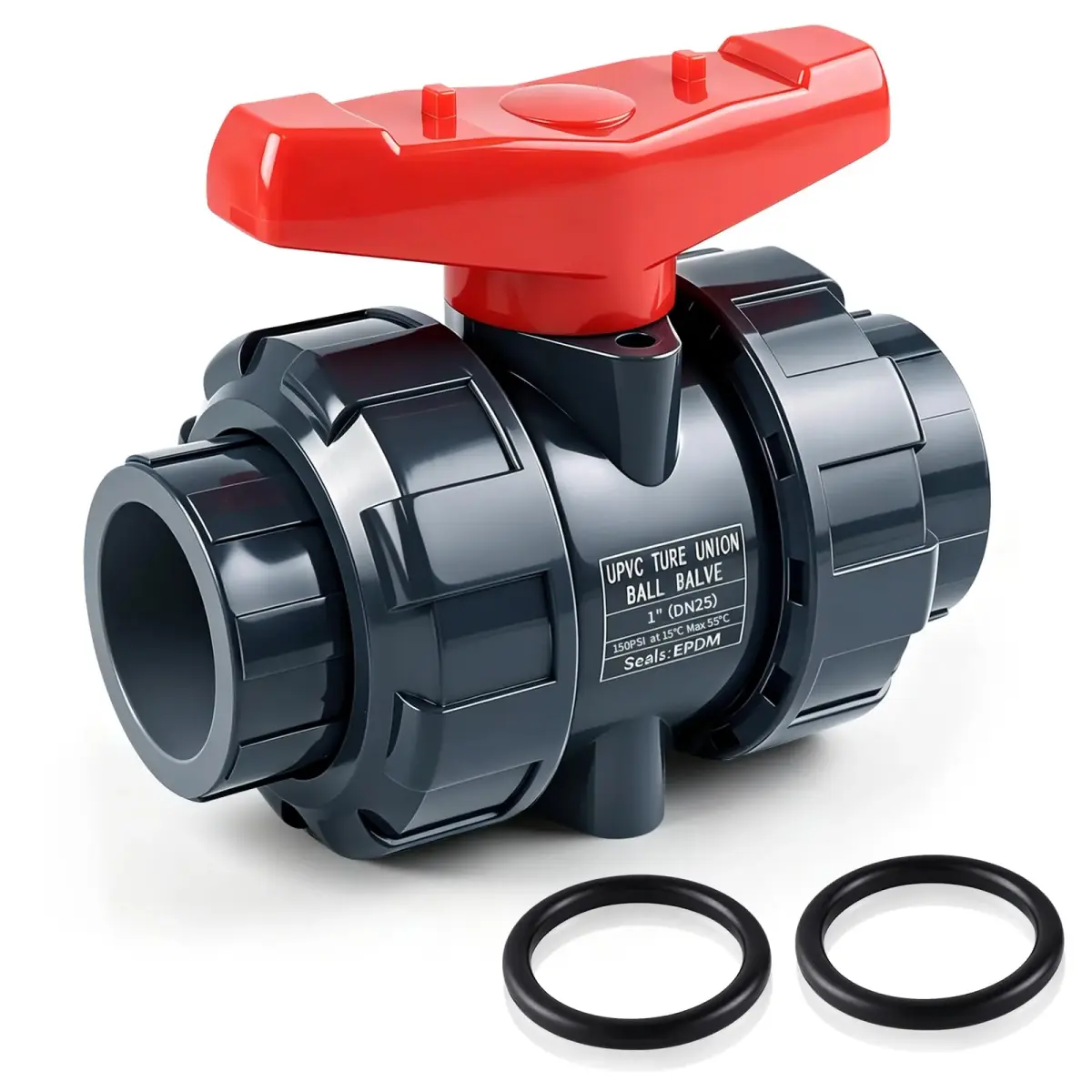 Boltigen PVC Union Ball Valve 1 Inch (25mm) Full Port for Water Systems | True Union Design - main product image