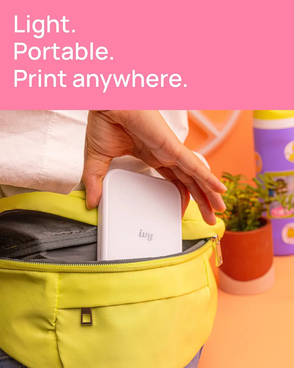 Canon Ivy 2 Mini Photo Printer, Pure White | Pocket-Sized ZINK Printer with Bluetooth 5.0 - view 4