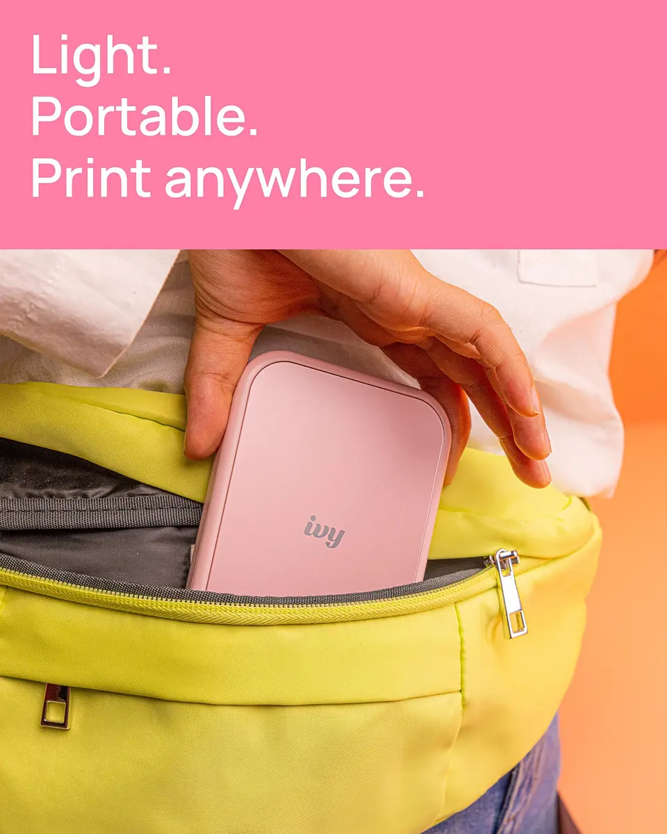 Canon Ivy 2 Mini Photo Printer, Blush Pink | Portable ZINK Printer with Sticky-Back Prints & Bluetooth 5.0 - view 4