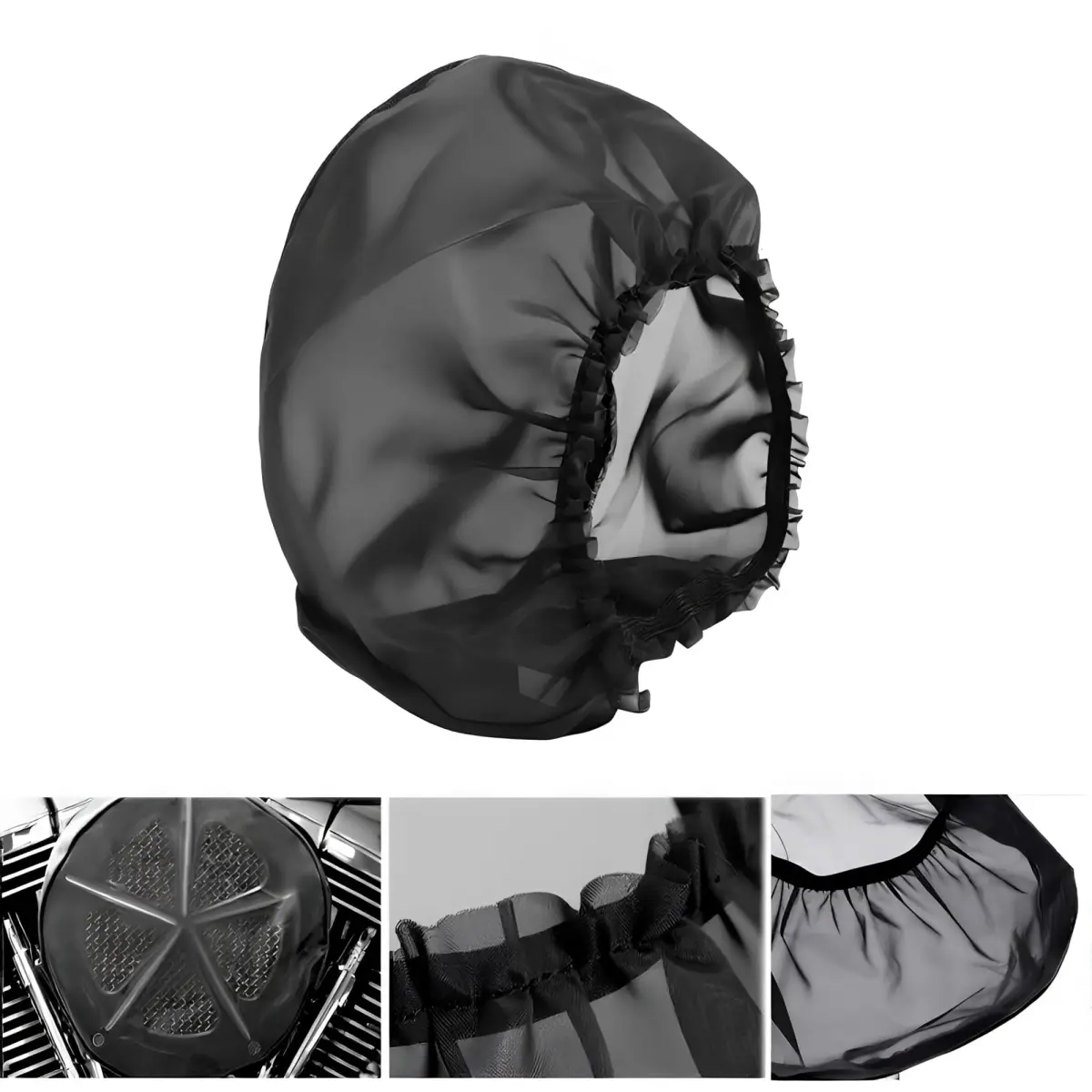 TCMI Motorcycle Waterproof Air Filter Rain Sock Cover for Harley Davidson Touring 15.2 cm (6 in) | Protects Air Cleaner Kits - main product image