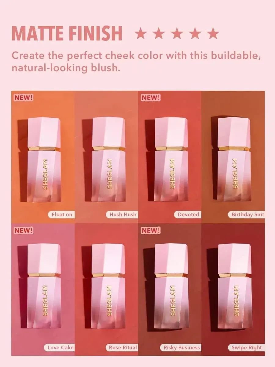 SHEGLAM Color Bloom Dayglow Liquid Blush Makeup Risky Business 5ml (0.18 Fl Oz) | Shimmer Finish for Cheeks - view 4
