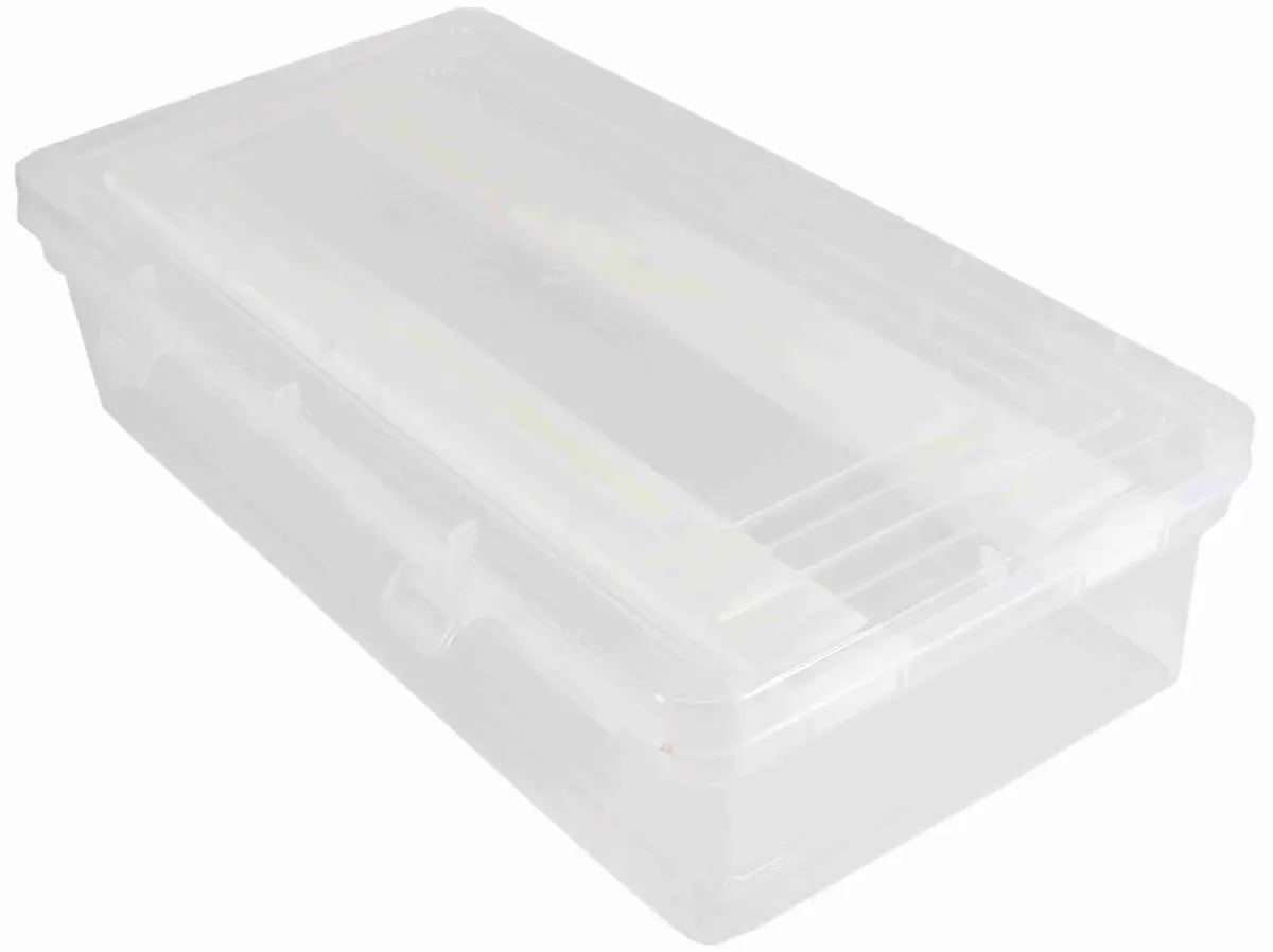 NMII Multipurpose Plastic Storage Box with 2 Adjustable Rods | 31cm x 16cm x 8.5cm - view 5