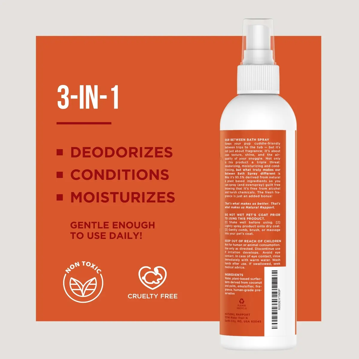 Natural Rapport Dog Cologne, Spiced Apple & Pumpkin Spray, 8 oz | Deodorizing & Odor Neutralizer for Dogs - view 5